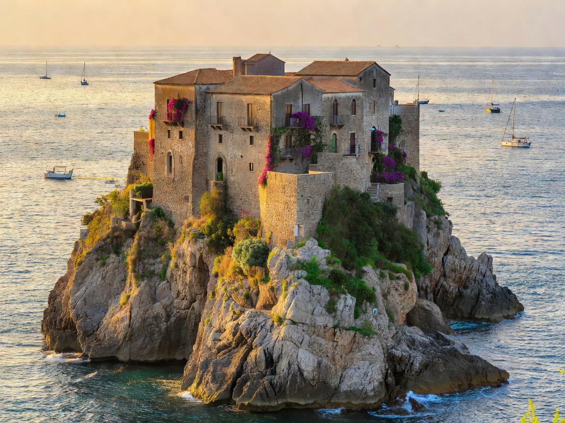 Cliffside Sanctuary Villa in Amalfi Coast Italy overlooking sea