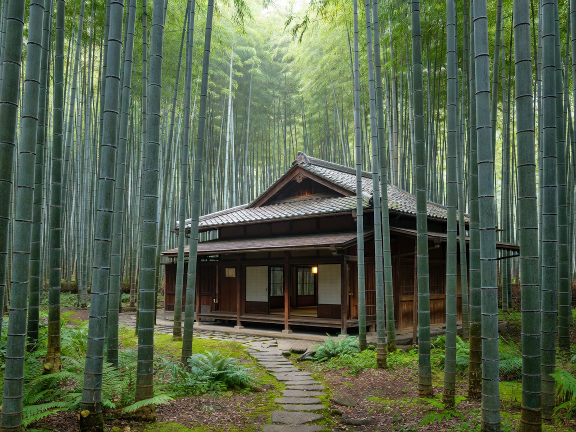 Kyoto Bamboo Forest Ryokan in Japan with private thermal bath